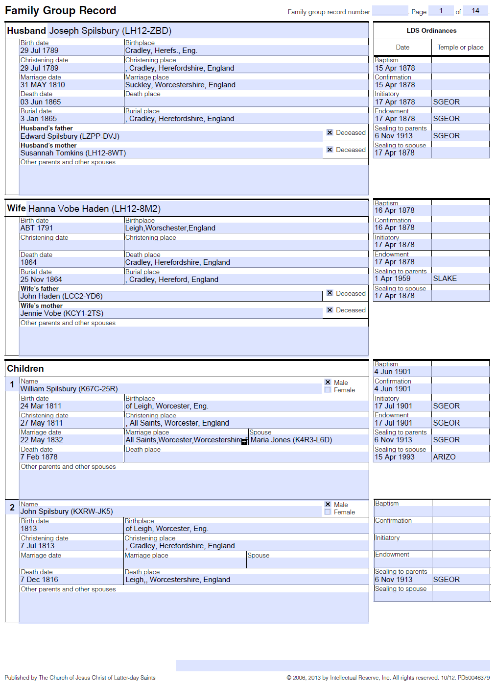 family history guide family group sheet